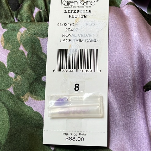 Vintage Silk Camisole Karen Kane Sequins Lace NWT - Picture 6 of 10